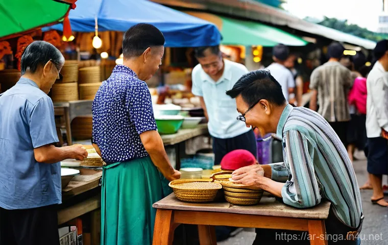 싱가포르 중고시장 탐방 - The Joy of Finding a Vintage Treasure** "A close-up, engaging shot of a woman in her late twenti...