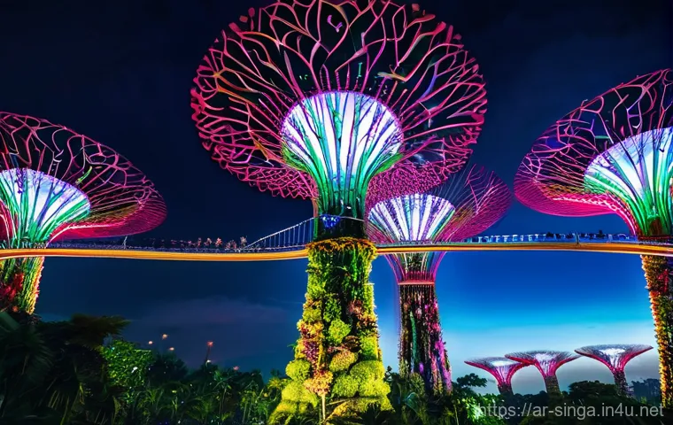 싱가포르에서 사진 찍기 좋은 곳 - **A breathtaking panoramic view from the Marina Bay Sands SkyPark at dusk.** The scene captures the ...